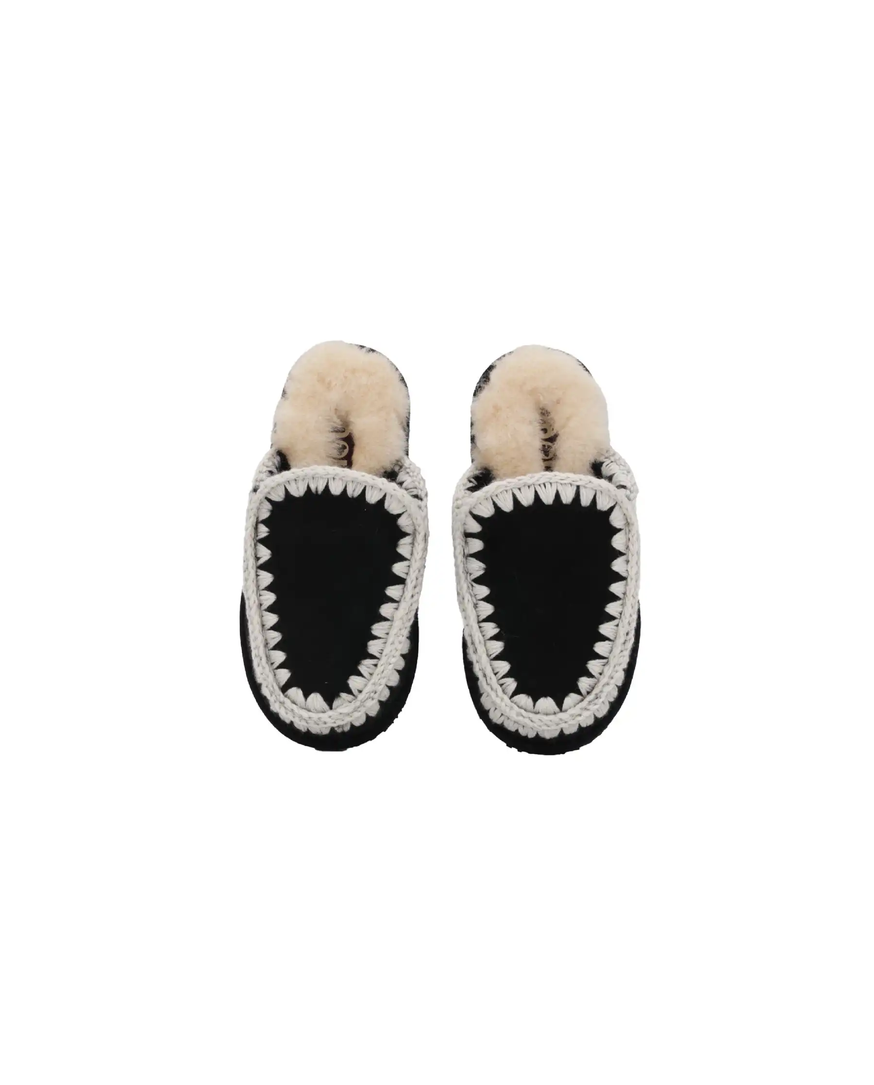 MOU SLIPPER ESKIMO STITCH NERO