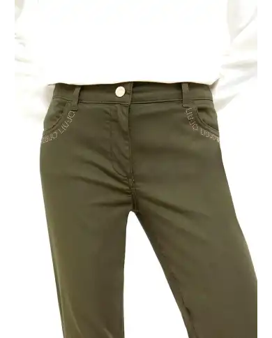 LIU JO PANTALONE CON STRASS VERDE LIU JO PANTALONE CON STRASS VERDE