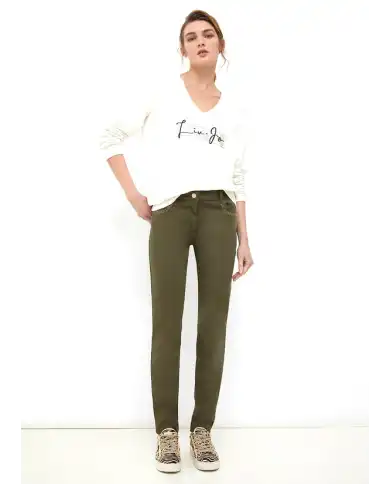 LIU JO PANTALONE CON STRASS VERDE LIU JO PANTALONE CON STRASS VERDE