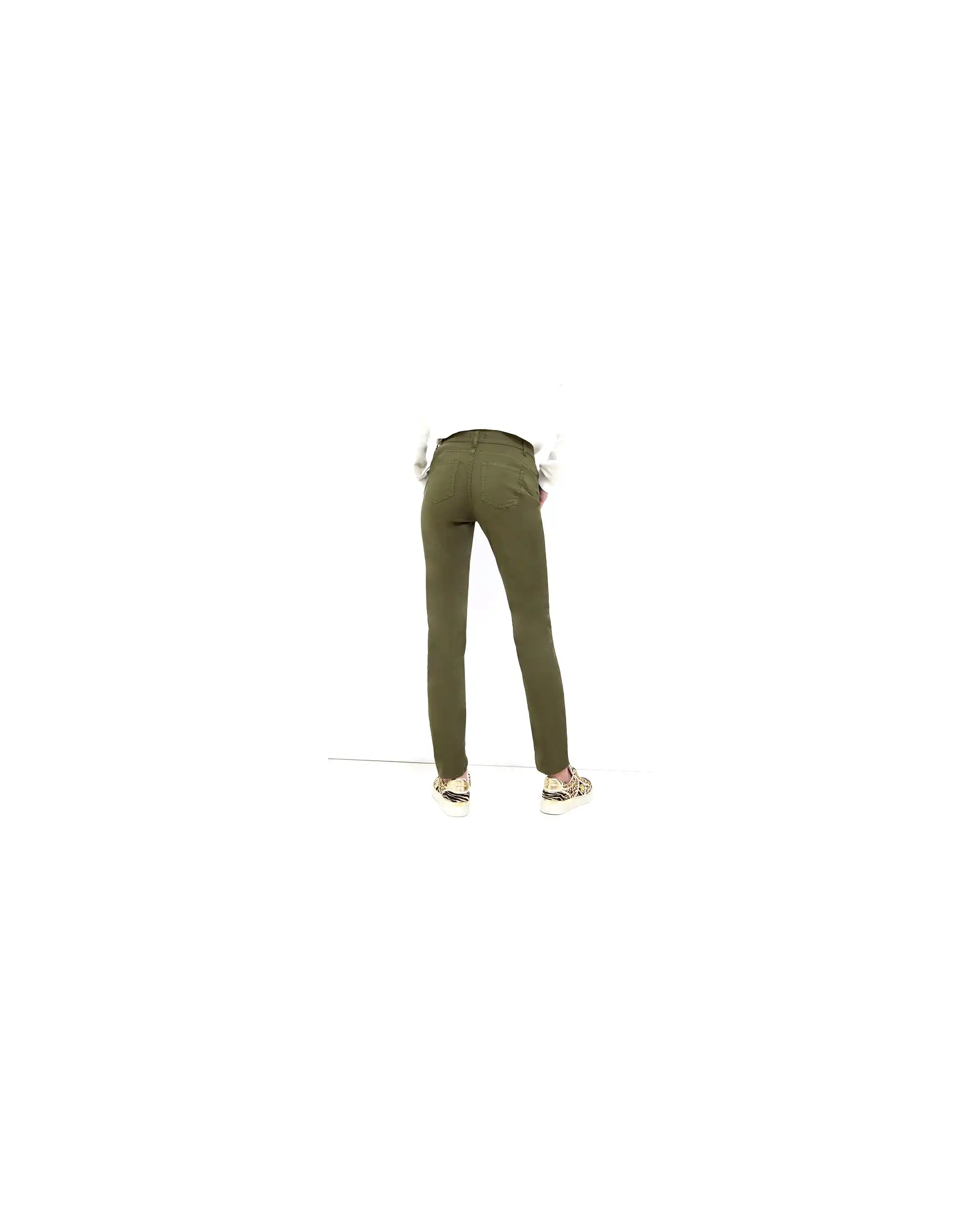 LIU JO PANTALONE CON STRASS VERDE