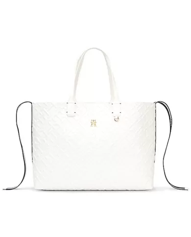 Borsa tommy hilfiger bianca e blu sales