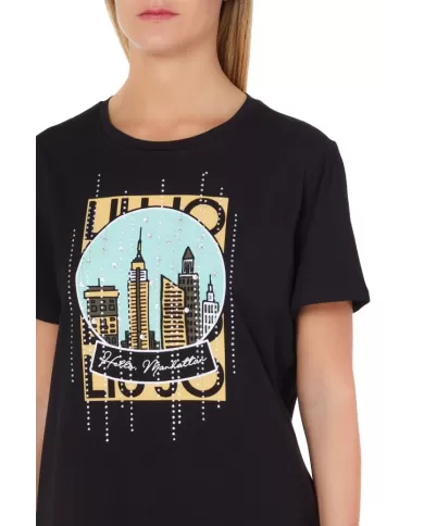 LIU JO T-SHIRT NERO