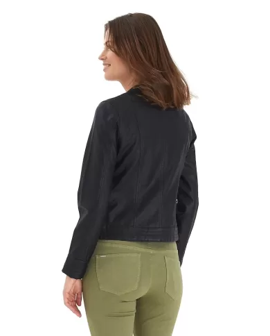 B.YOUNG GIACCA IN ECOPELLE NERO