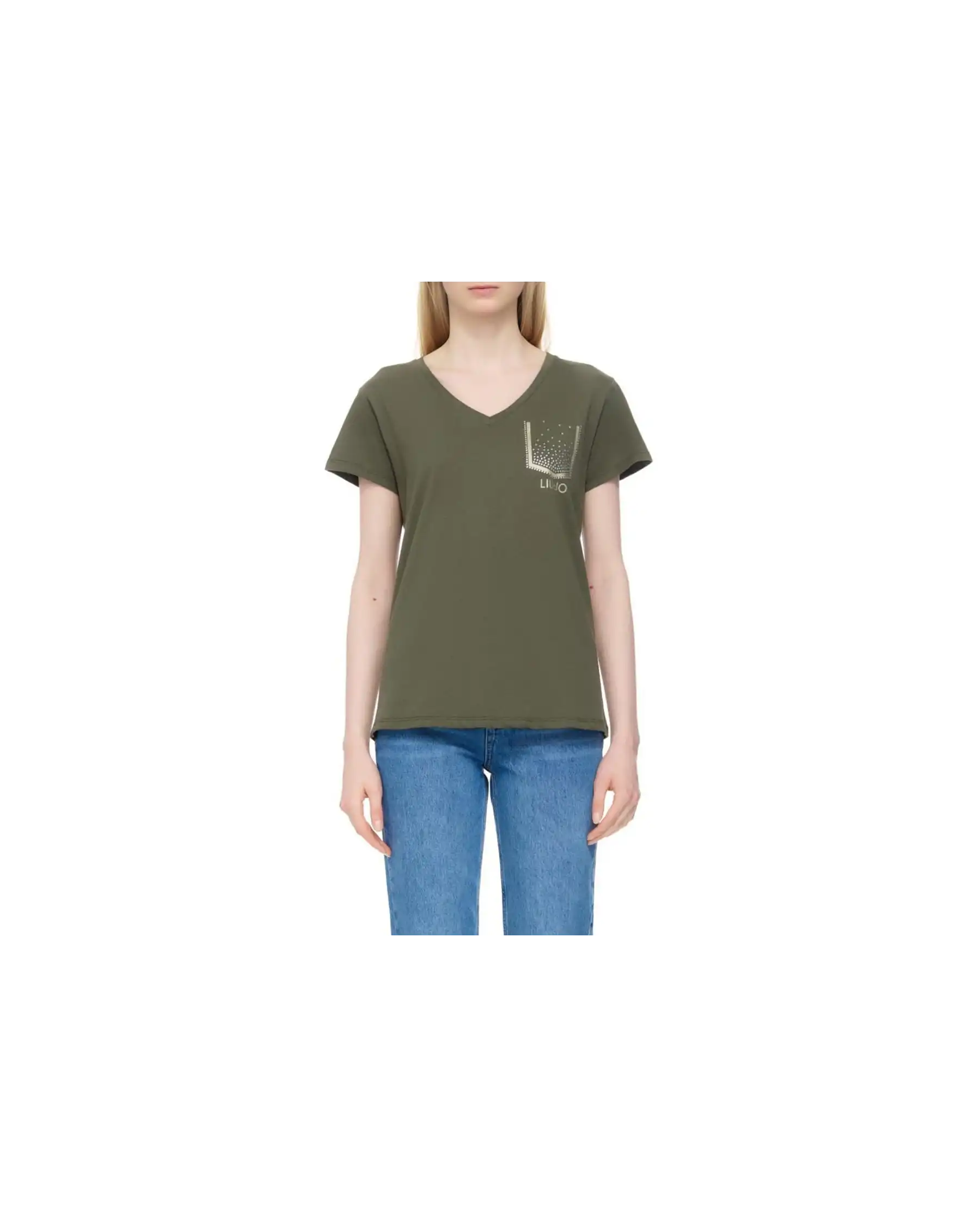 LIU JO T-SHIRT VERDE MILITARE LIU JO T-SHIRT VERDE MILITARE