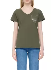 LIU JO T-SHIRT VERDE MILITARE