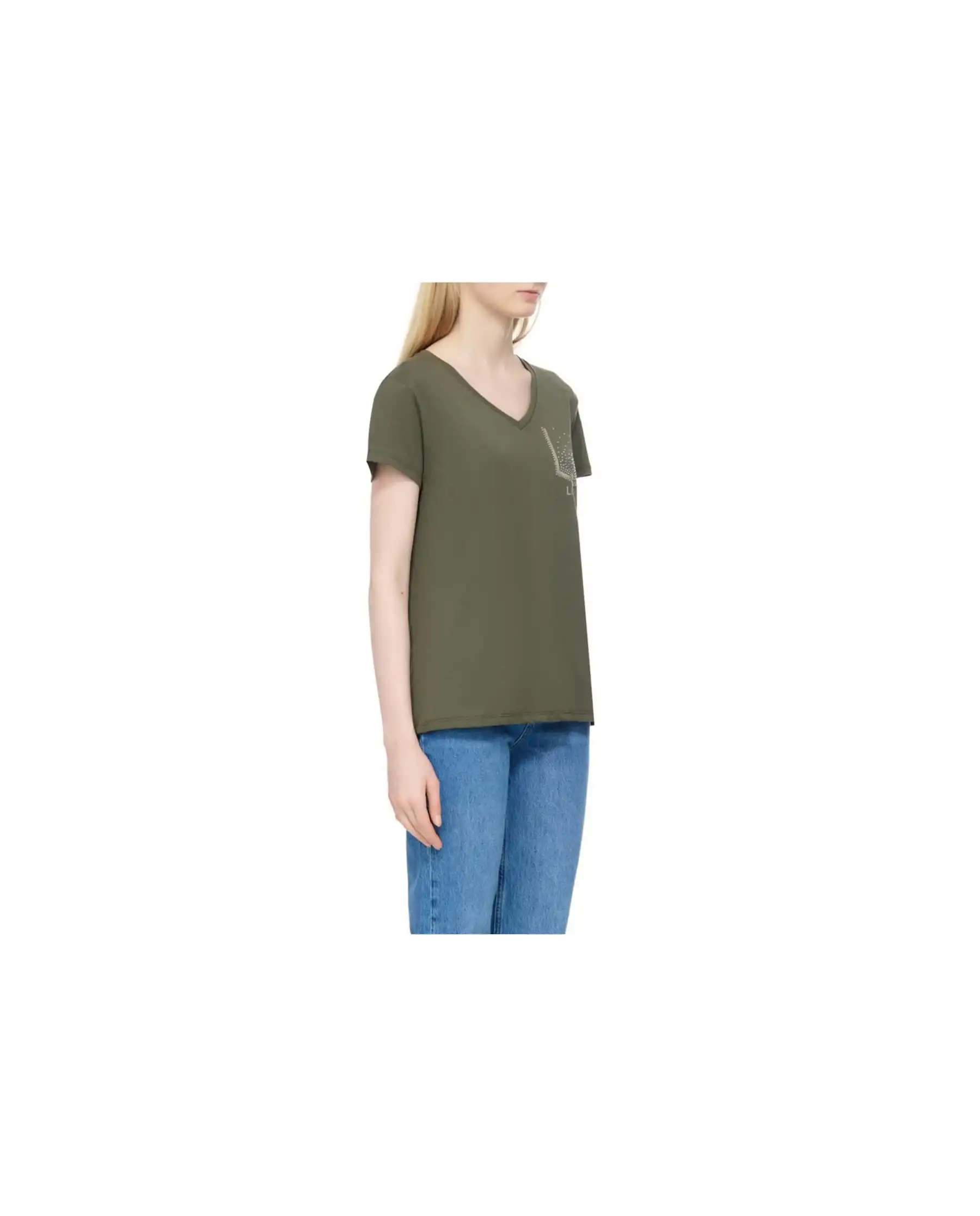 LIU JO T-SHIRT VERDE MILITARE LIU JO T-SHIRT VERDE MILITARE