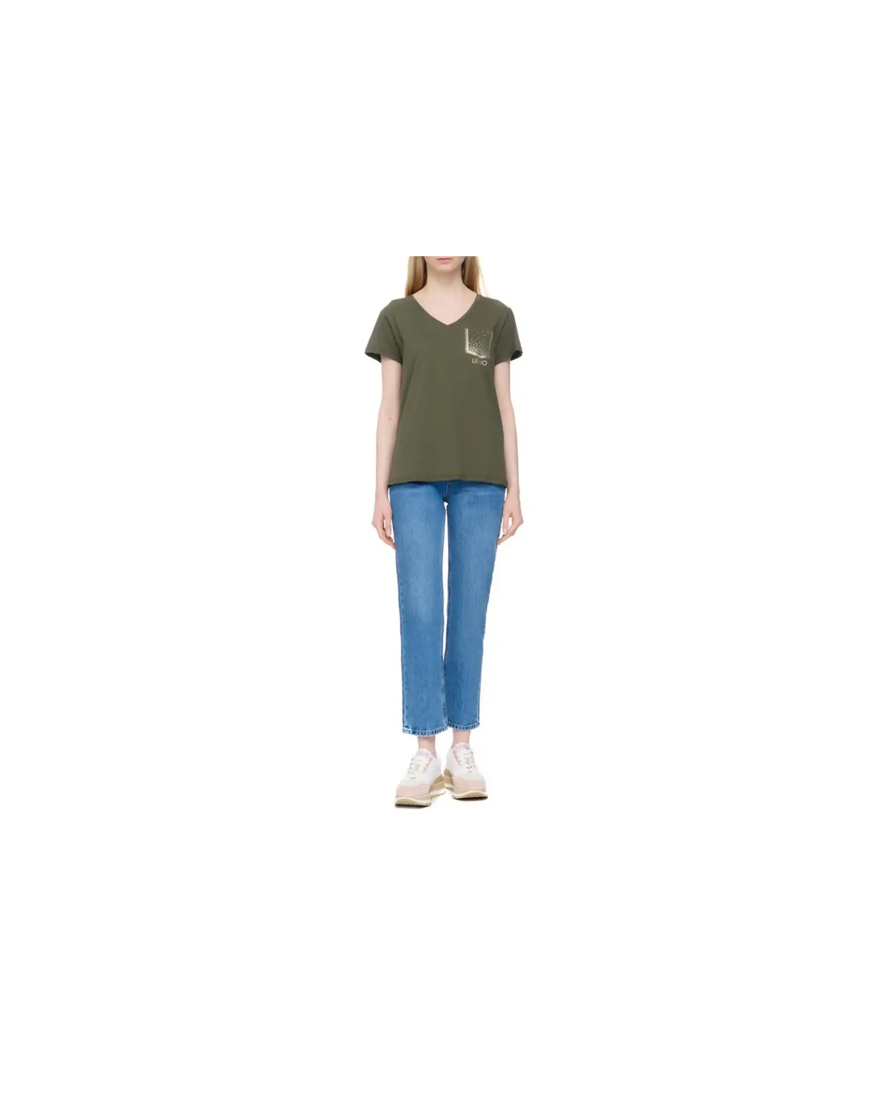 LIU JO T-SHIRT VERDE MILITARE LIU JO T-SHIRT VERDE MILITARE