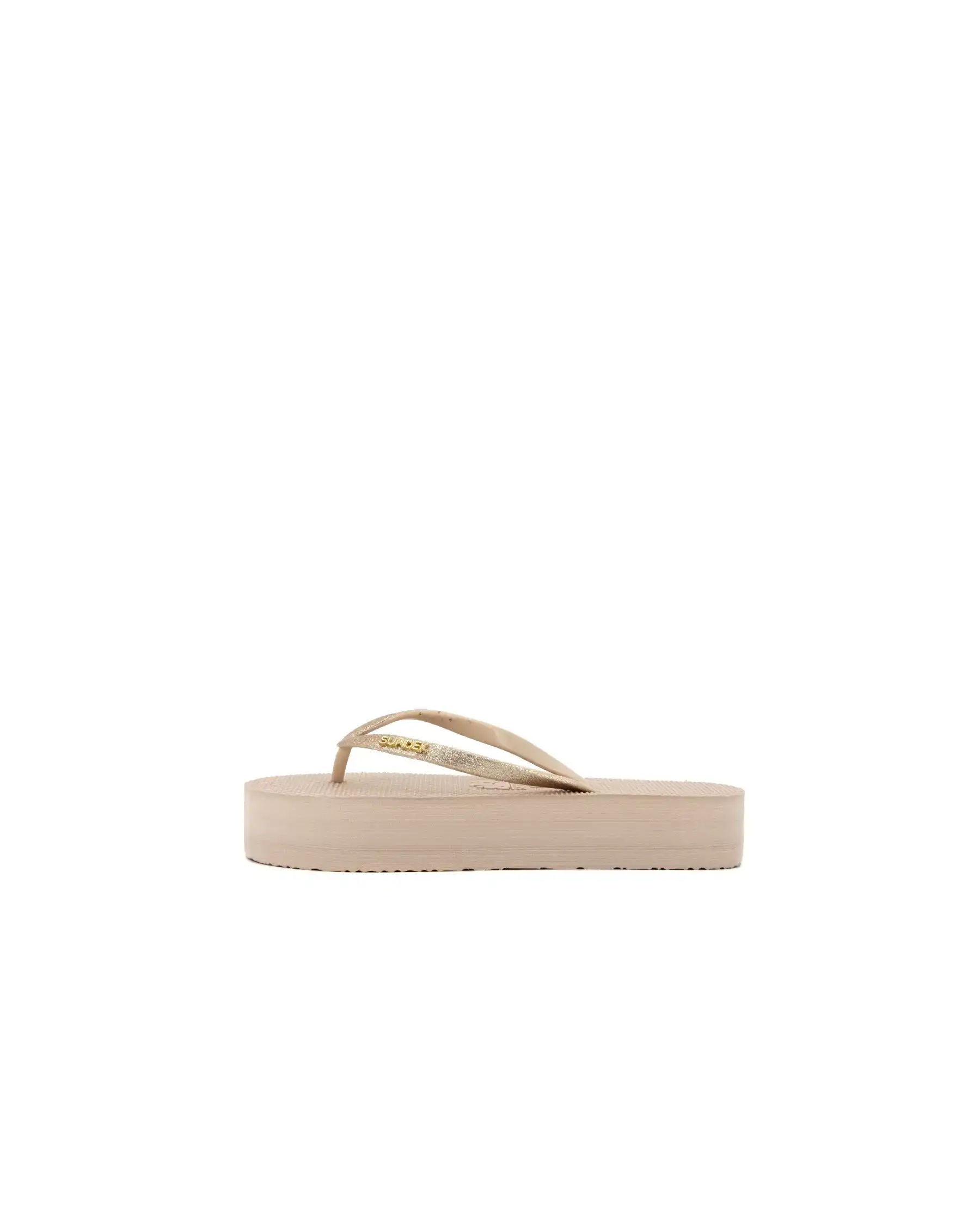 SUNDEK GLITTER FLIP FLOP BEIGE