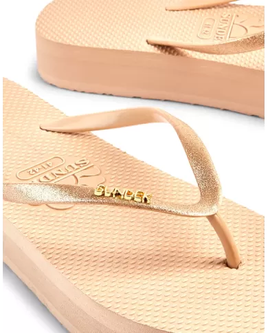 SUNDEK GLITTER FLIP FLOP BEIGE