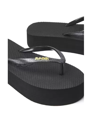 SUNDEK GLITTER FLIP FLOP NERO
