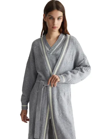 LIU JO CARDIGAN LUNGO GRIGIO