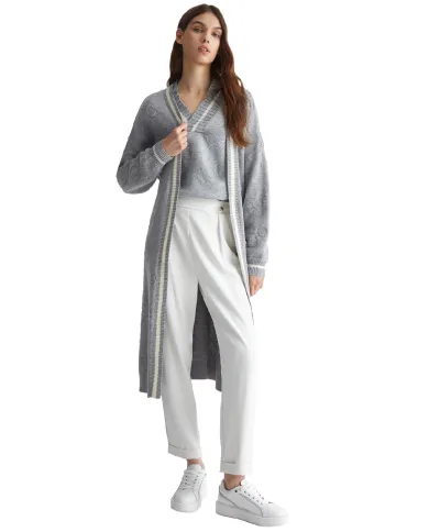 LIU JO CARDIGAN LUNGO GRIGIO