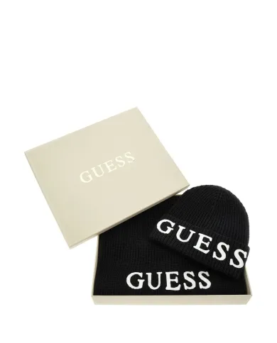 GUESS SET BERRETTO E SCIARPA NERO GUESS SET BERRETTO E SCIARPA NERO