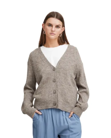 ICHI CARDIGAN GRIGIO