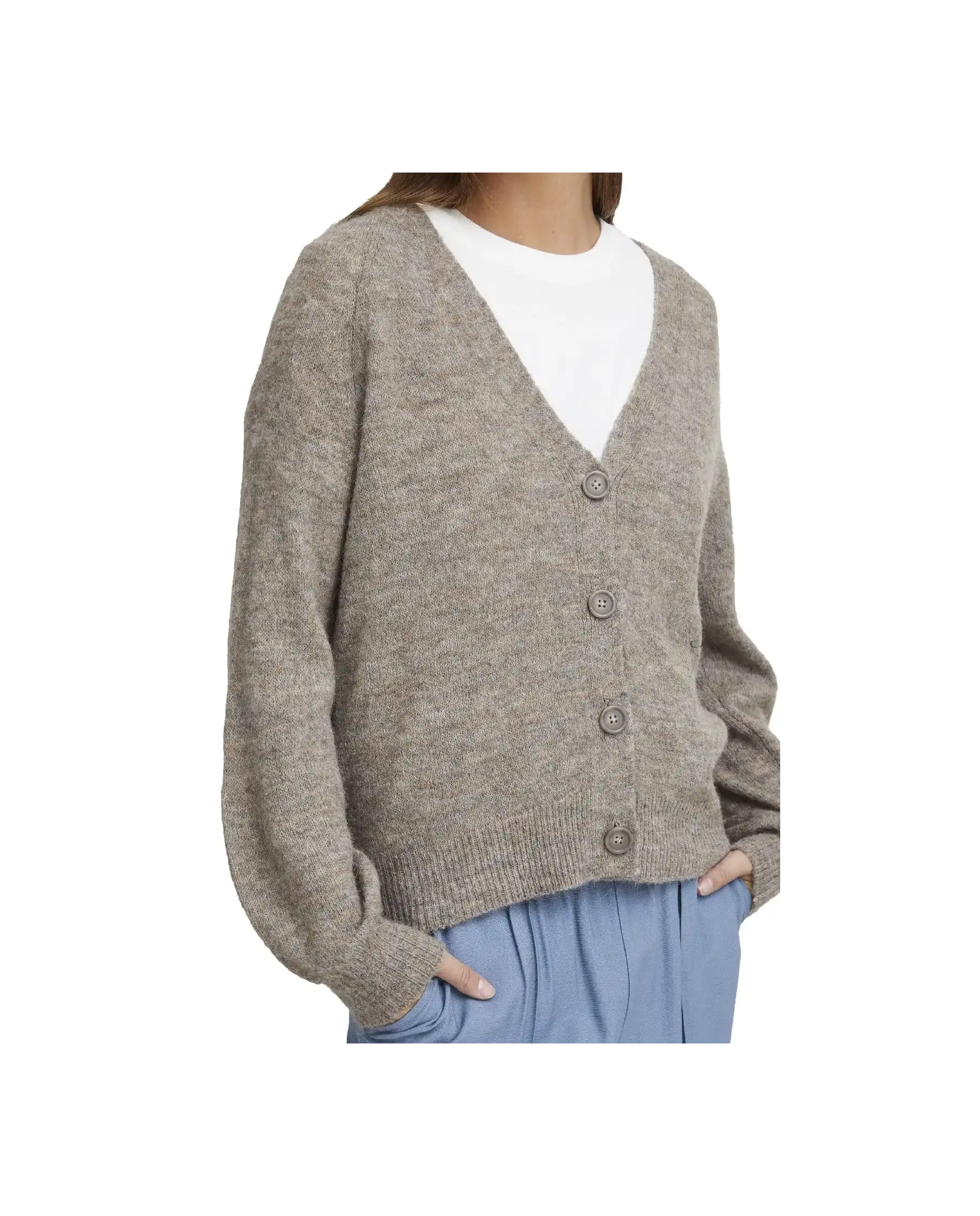 ICHI CARDIGAN GRIGIO