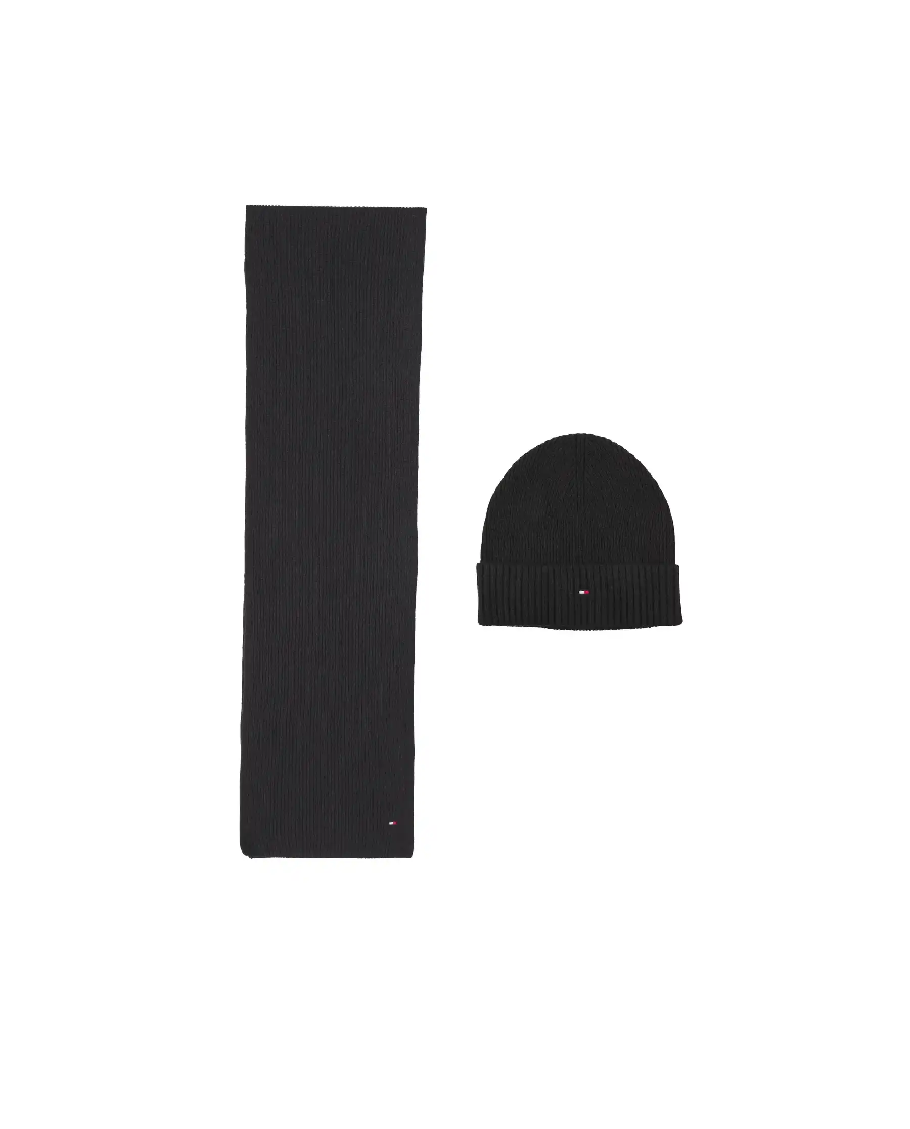 TOMMY HILFIGER SET BERRETTO E SCIARPA NERO