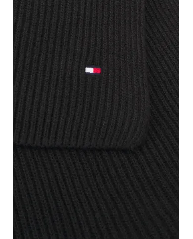 TOMMY HILFIGER SET BERRETTO E SCIARPA NERO TOMMY HILFIGER SET BERRETTO E SCIARPA NERO