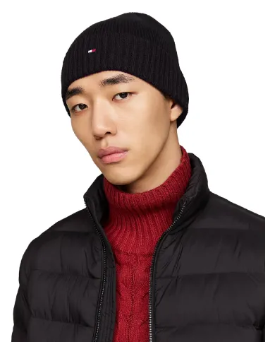 TOMMY HILFIGER BERRETTO NERO TOMMY HILFIGER BERRETTO NERO