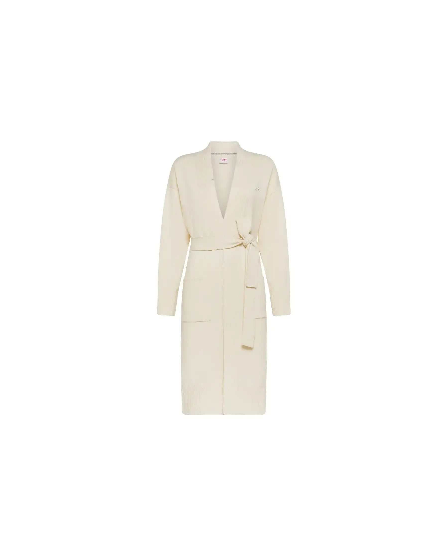 SUN 68 CARDIGAN LUNGO PANNA