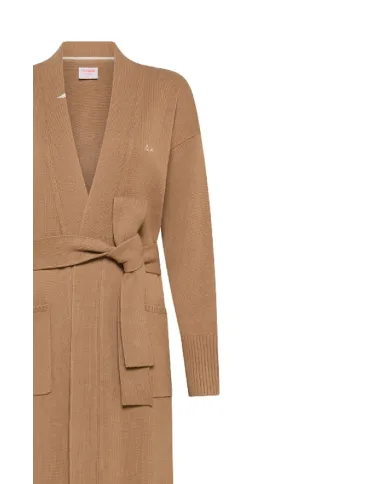 SUN 68 CARDIGAN LUNGO BEIGE