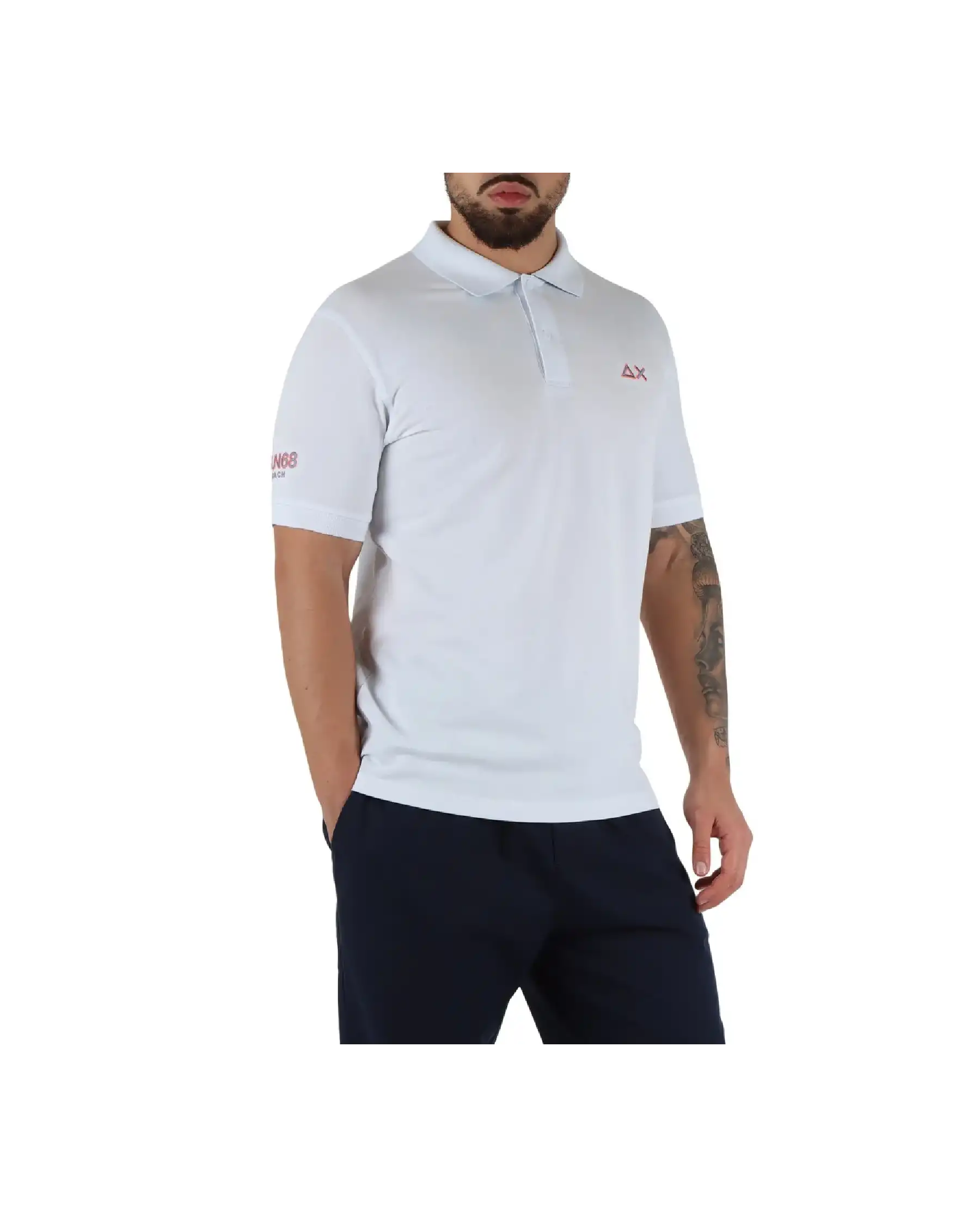 SUN 68 POLO BIANCO