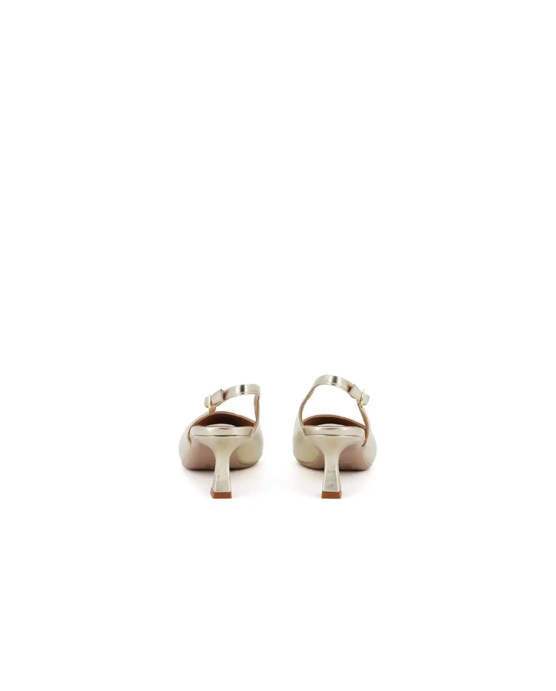 CLAUD•V SLING BACK PLATINO