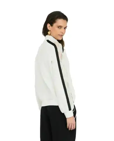 LIU JO FELPA CON ZIP BIANCO