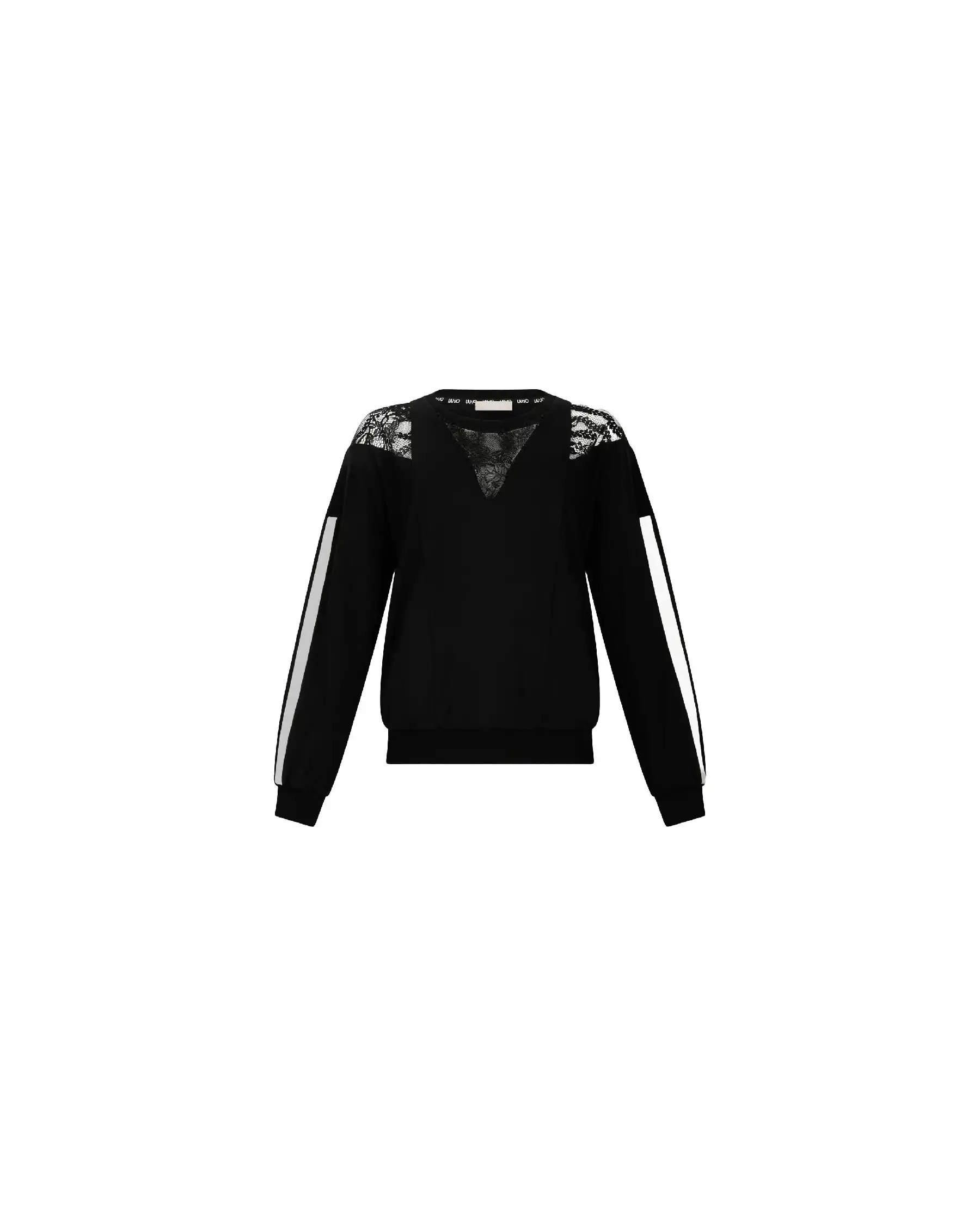 LIU JO FELPA CON PIZZO NERO