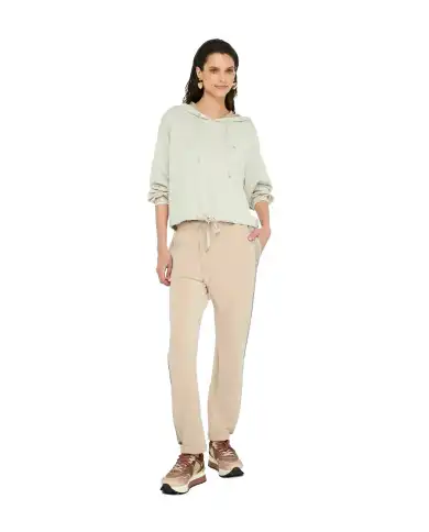 LIU JO FELPA CON CAPPUCCIO BEIGE