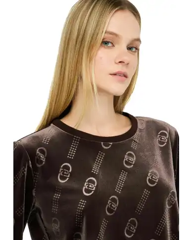 LIU JO FELPA MARRONE