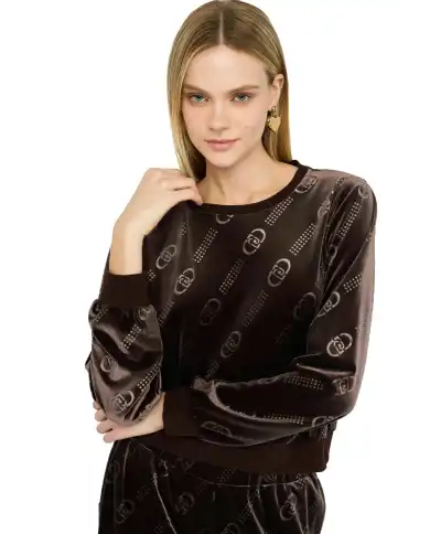 LIU JO FELPA MARRONE