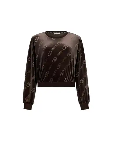 LIU JO FELPA MARRONE