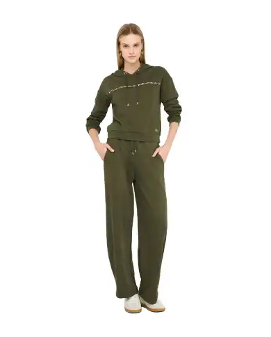 LIU JO FELPA VERDE MILITARE