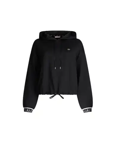 LIU JO FELPA CON CAPPUCCIO NERO