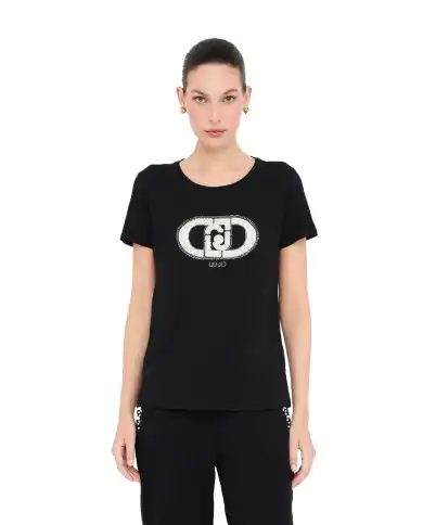 LIU JO T-SHIRT NERO