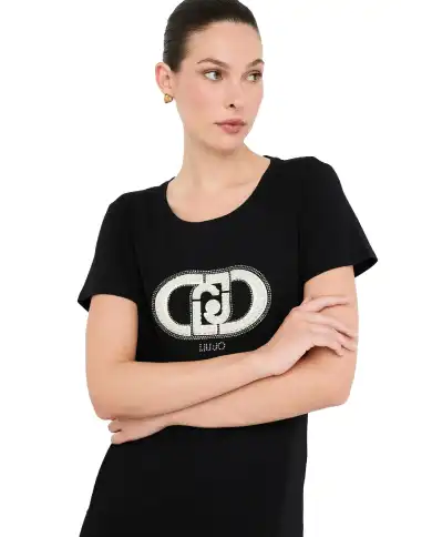 LIU JO T-SHIRT NERO