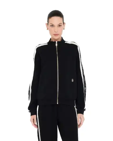 LIU JO FELPA CON ZIP NERO