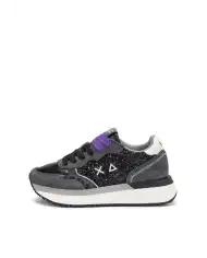 SUN 68 SNEAKERS BIG ALLY GLITTER NERO