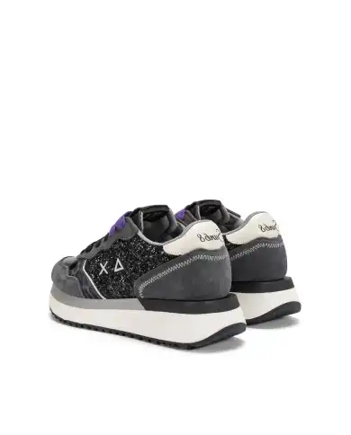 SUN 68 SNEAKERS BIG ALLY GLITTER NERO