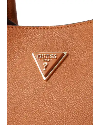 GUESS BORSA MERIDIAN COGNAC