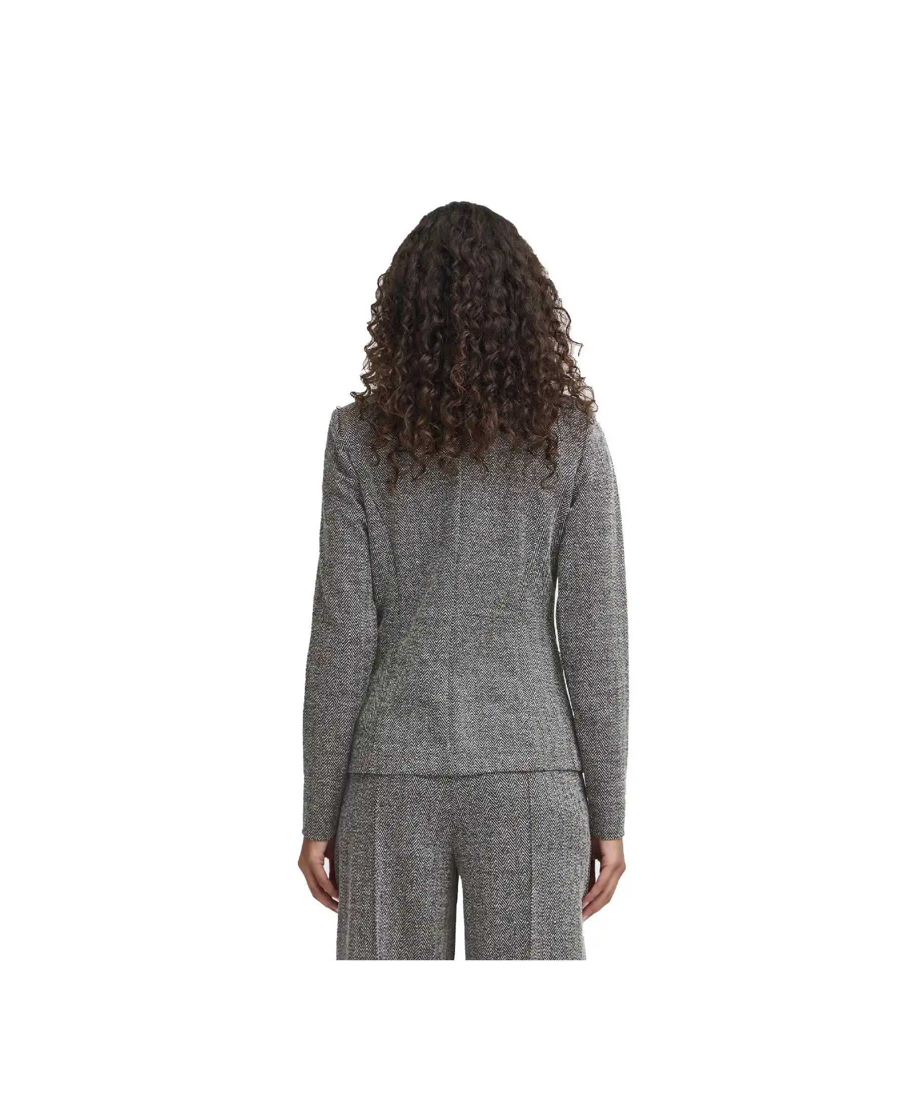 ICHI BLAZER KATE JACQUARD GRIGIO