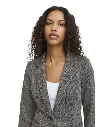 ICHI BLAZER KATE JACQUARD GRIGIO