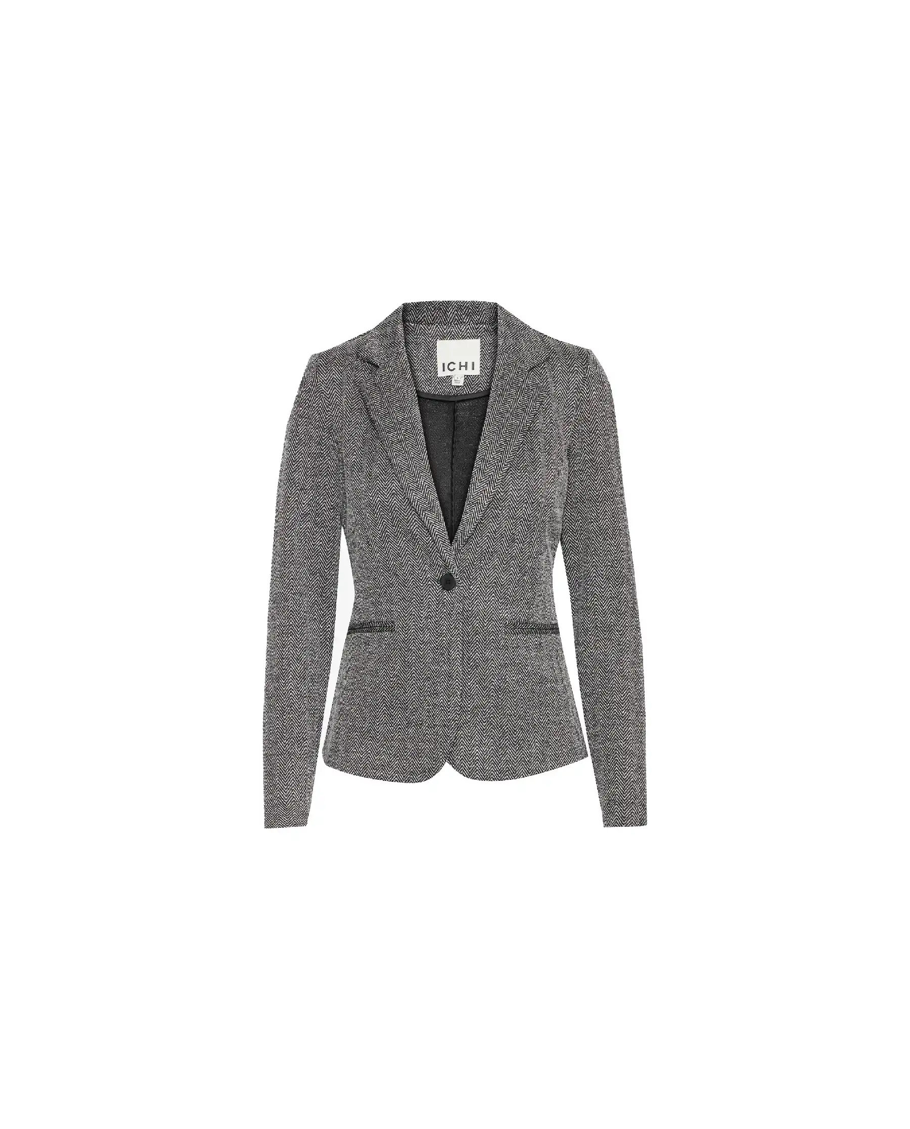 ICHI BLAZER KATE JACQUARD GRIGIO