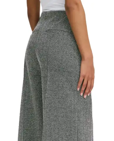 ICHI PANTALONI KATE JACQUARD GRIGIO