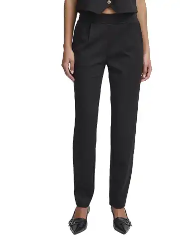 ICHI PANTALONI KATE STRAIGHT NERO