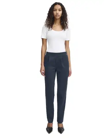 ICHI PANTALONI KATE STRAIGHT BLU ICHI PANTALONI KATE STRAIGHT BLU
