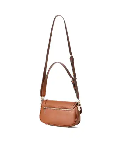 GUESS BORSA DEA FLAP COGNAC