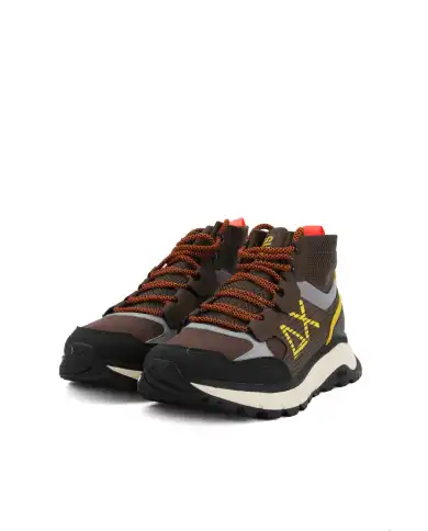 SUN 68 SNEAKERS FIRE & CAMPING SPORTY MARRONE SUN 68 SNEAKERS FIRE & CAMPING SPORTY MARRONE