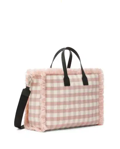 SUN 68 BORSA TARTAN ROSA