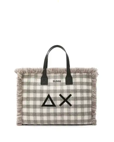 SUN 68 BORSA TARTAN GRIGIO SUN 68 BORSA TARTAN GRIGIO